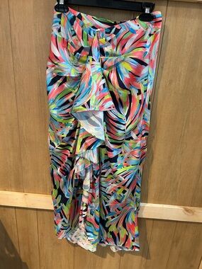 Ramy Brook Multi-Color Ruffle Skirt Sarong